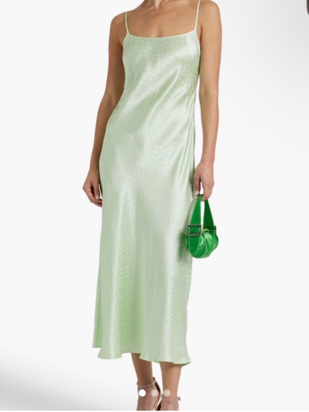 RIXO Holly Polka Dot Slip Dress